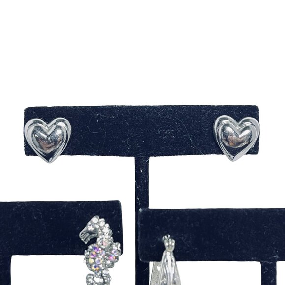 Lot of 5 Silver Tone Pierced Earrings (5838) - Picture 2 of 9